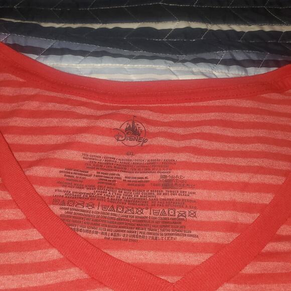 NEW Disney Winnie The Pooh Size 3X/4X Striped Holiday T-Shirt Red Cotton Blend - Picture 4 of 7